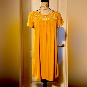 Yellow Embroidered Dress